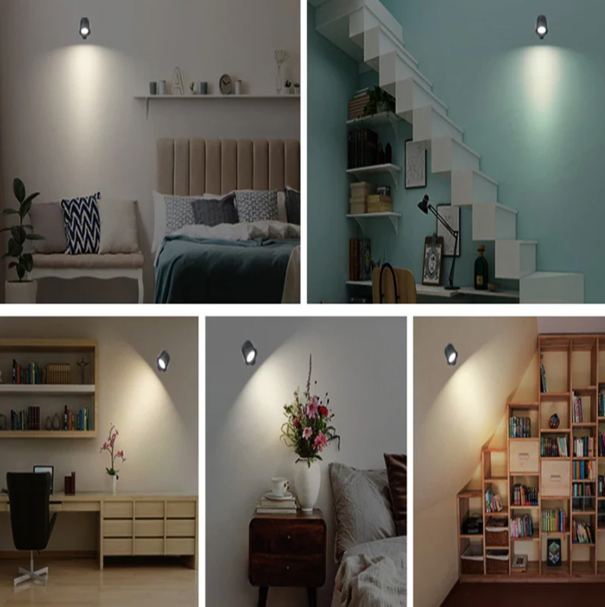 Modhouse™ LED Double Head Wall Lamp – Touch Control & Remote