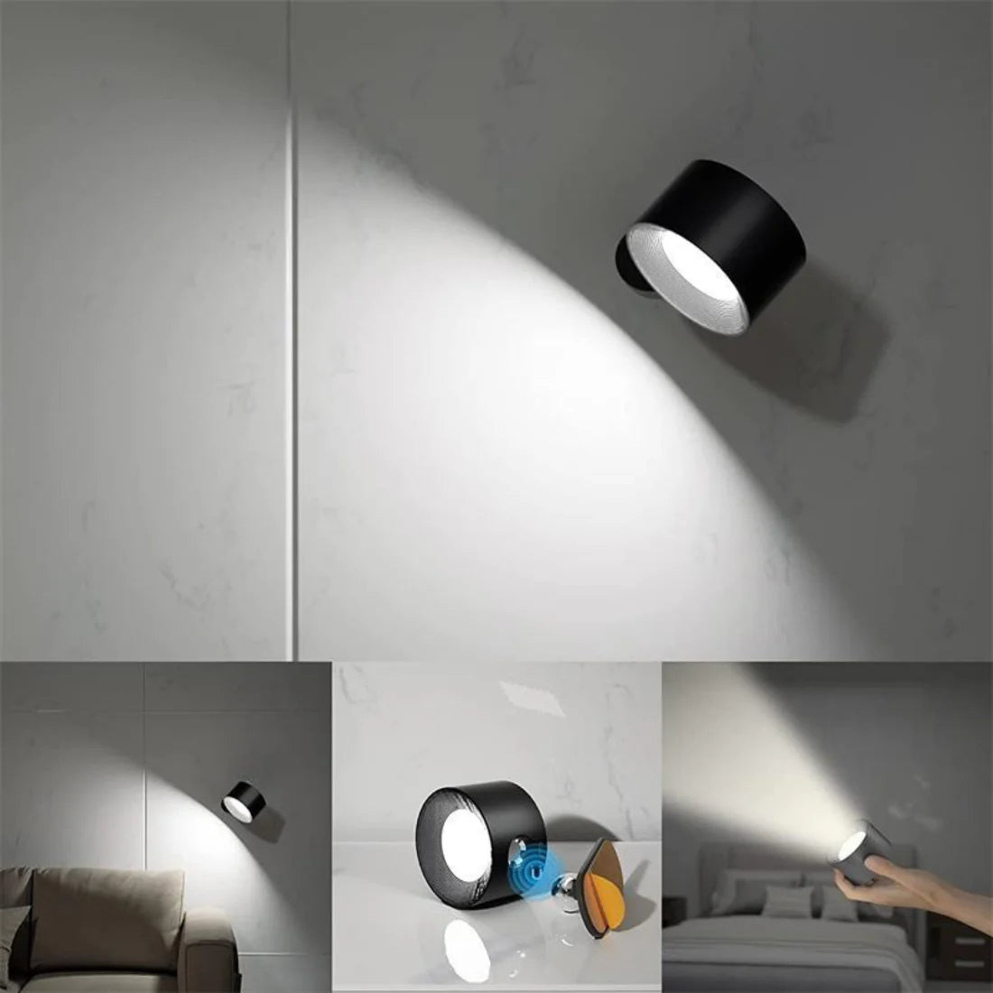 Modhouse™ LED Double Head Wall Lamp – Touch Control & Remote